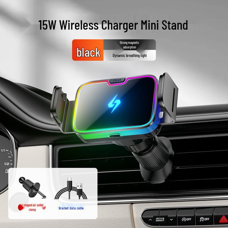 Strong Magnetic Wireless Car Charger with Ambient Light