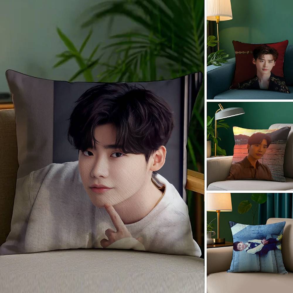 Lee J-Jong Suk Pillow Case Sofa and Living Room Decorative Cushion Covers Dust-proof and Mite-proof Invisible Zipper