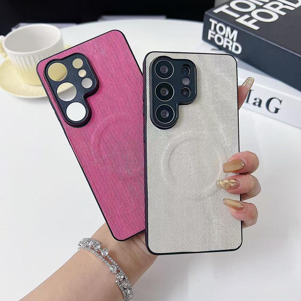 For Magsafe Cowboy Leather Texture Phone Case For Samsung S26 S25 FE A57 A37 A56 A36 A26 Ultra Plus Full Bumper Magnetic Cover