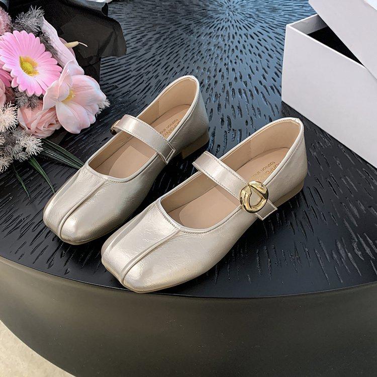 Mary Jane's One-shoulder Style Women's Fashion Versatile Single Shoes Spring Autumn New Soft-soled Comfortable Flats P371