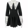 Nun Hallween Lolita Costume Polyester Fabric Party Girl Clothes Props Black