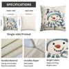 4Pcs Christmas Pillow Cover,Sofa Decorative Pillowcase,Snowman Christmas Tree Decorative Cushion Cover(Without Pillow Core)