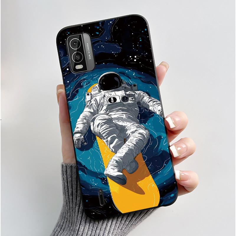 Phone Case for Nokia C210 C110 C300 Cases Luxury Dragon Cute Cool Boys Girls Black Soft TPU Protective Cover Shockproof Fundas