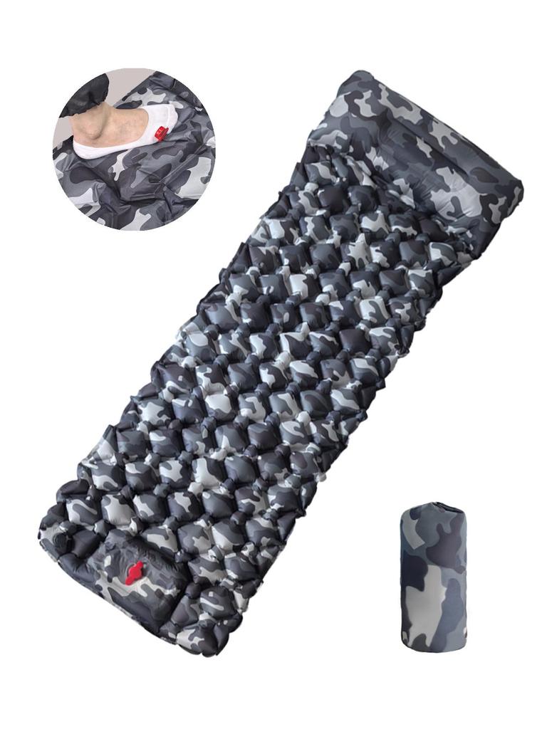 Ultralight Portable TPU Inflatable Camping Pad - Moisture-Proof, Single/Double, Foot-Press Design