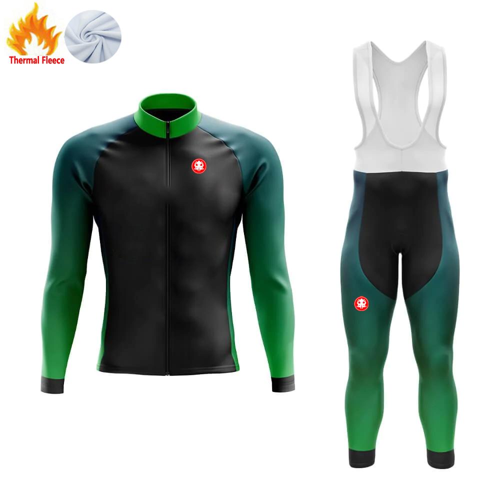 Winter Thermal Fleece Cycling Jersey Maillot Ciclismo Hombre Wielren Kleding Heren S