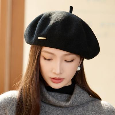 Female Autumn and Winter Fashion Beret Outdoor Travel Leisure Painter Hat Literary Newsboy Hat