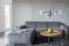 Vicenza Hanging Lamp Black-Chrome 4-Flat Clear Lamp E14