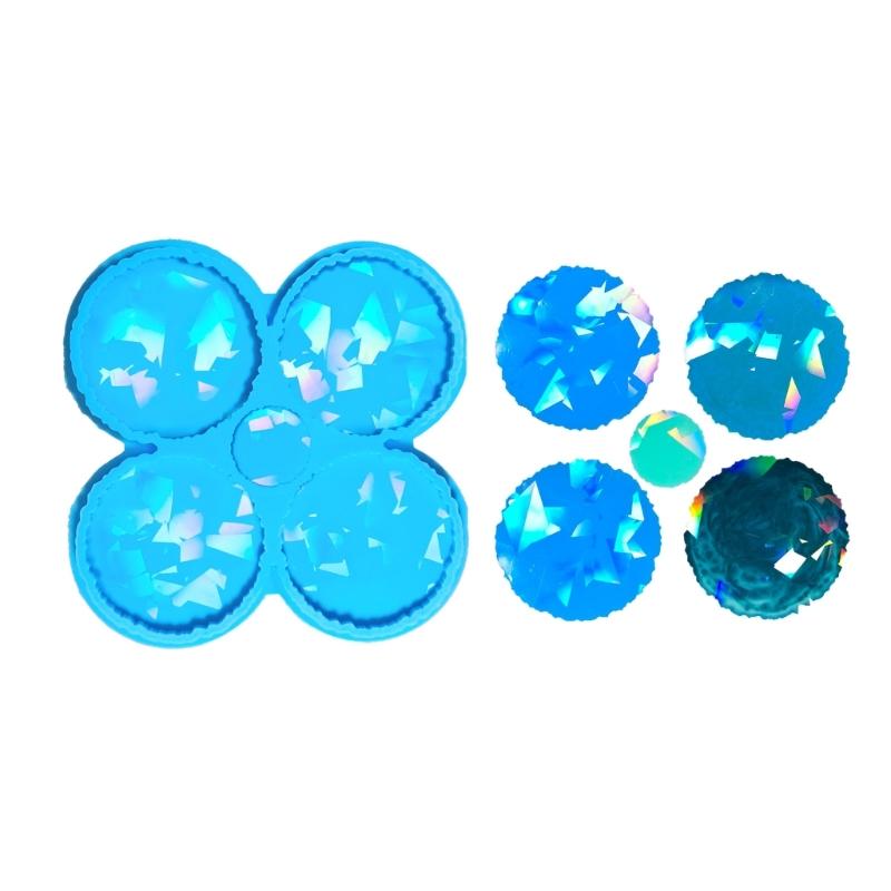 Sparkling Silicone Mold for DIY Crystal Resin Cup Mats Personalized Beverage Decorations Crafting Mould for DIY Projects