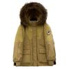 New Big Fur Collar Down Jacket Women's Medium and Long Loose Thickened Hooded Tooling Pie To Overcome Couple's Coat