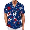 Men's Vintage Button Down Bowling Shirts Short Sleeve Summer Beach Shirt