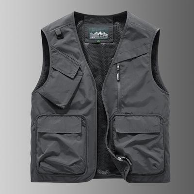 Freizeit Jugend Sommer Herren Mehrere Taschen Weste Sport Freizeit Weste Outdoor Angeljacke
