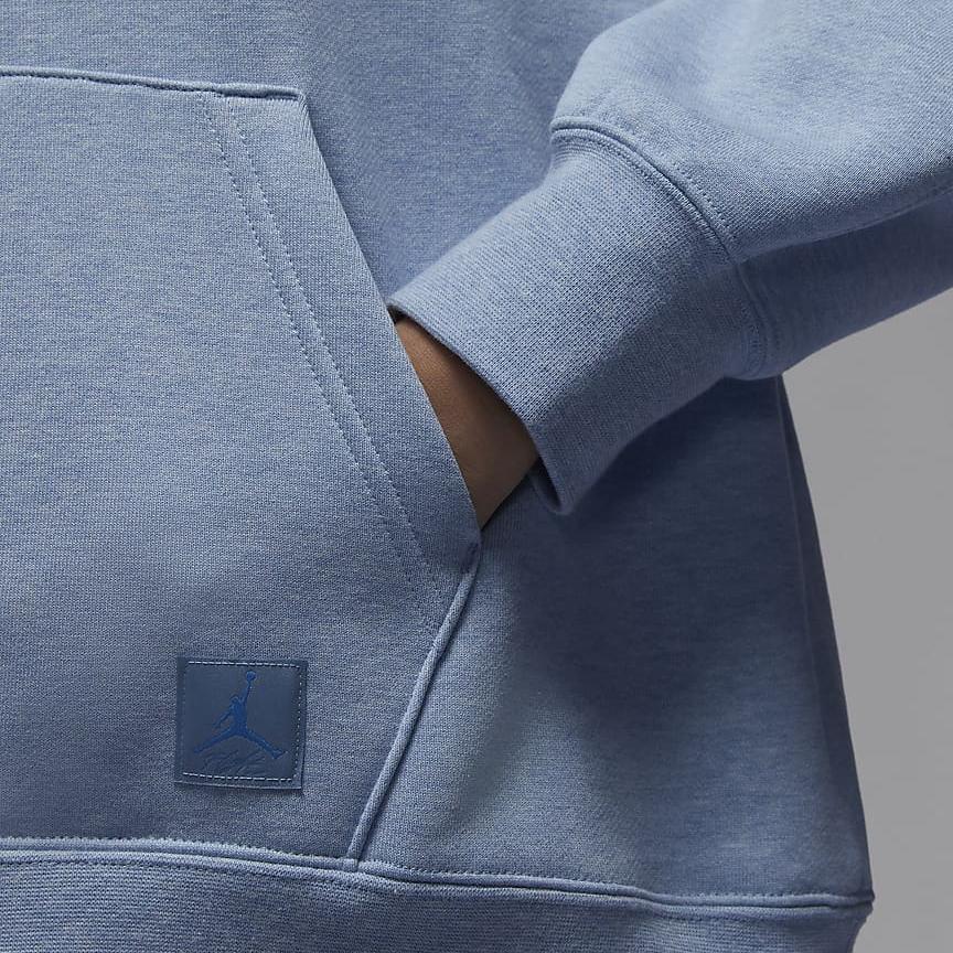 Jordan Flight Fleece Hoodie With Drawstring Women Hoodie Blue Grey FB5111-436