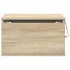 Wall Mounted Nightstands with LED Lights 2 pcs Sonoma Oak