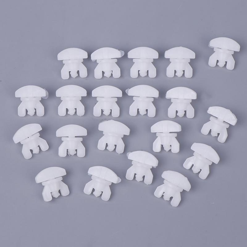 Set de 20 buc. Dopuri albe din plastic pentru șină de perdea, Instalare ușoară, Sine pentru draperii, Glisoare, Elemente de fixare pentru perdea