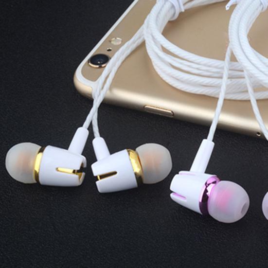 Sport Earbud with Microphone Anti-interference Noise Reduction Stereo Surround Heavy Bass Music Player Stable Signal 3.5mm Wired In-ear Earphone