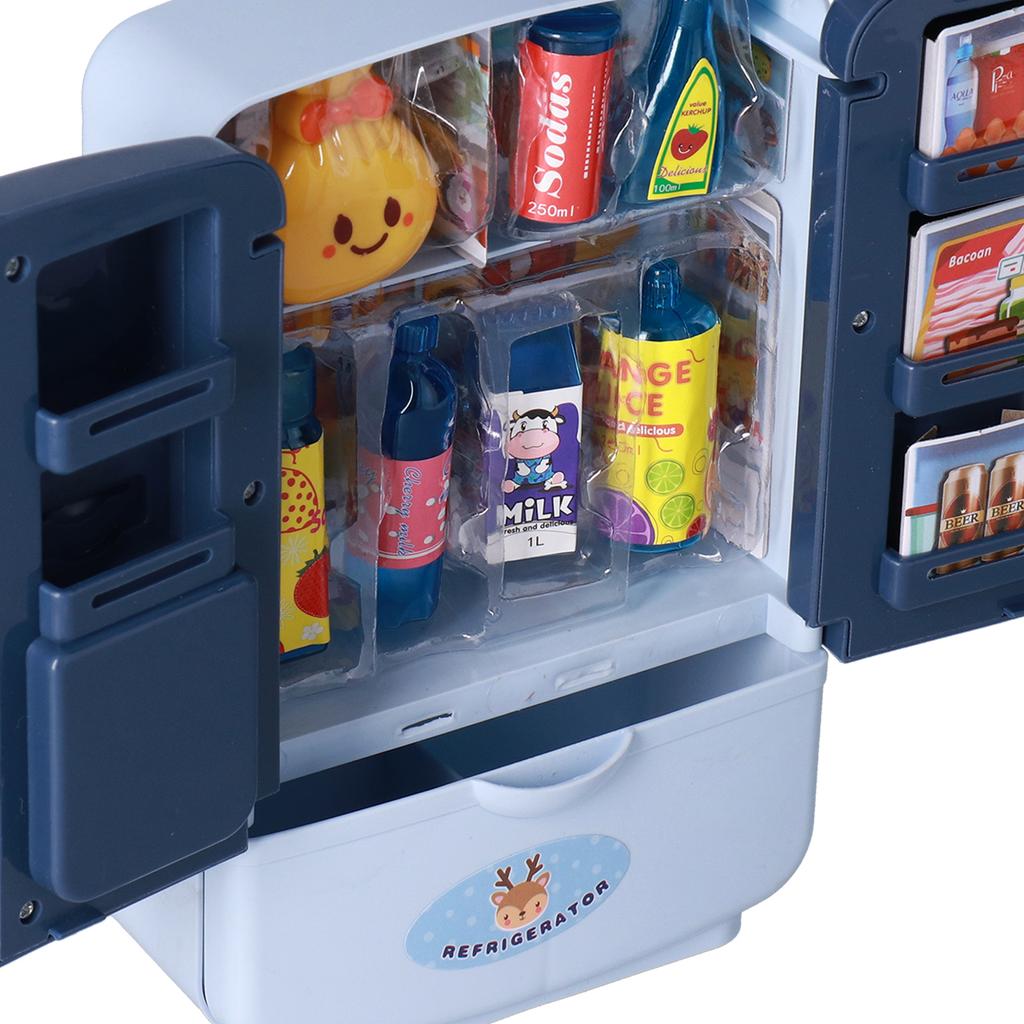 Toy Refrigerator Cultivate Interest Hands On Ability Appropriate Size Many Cute Accessories Kids Toy Fridge for Kids