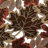 1-5pcs Embroidered Thanksgiving Placemat W/ Lace Maple Leaf Pattern Table Mat Round Fall Table Mat for Home Party Decor 35x35cm