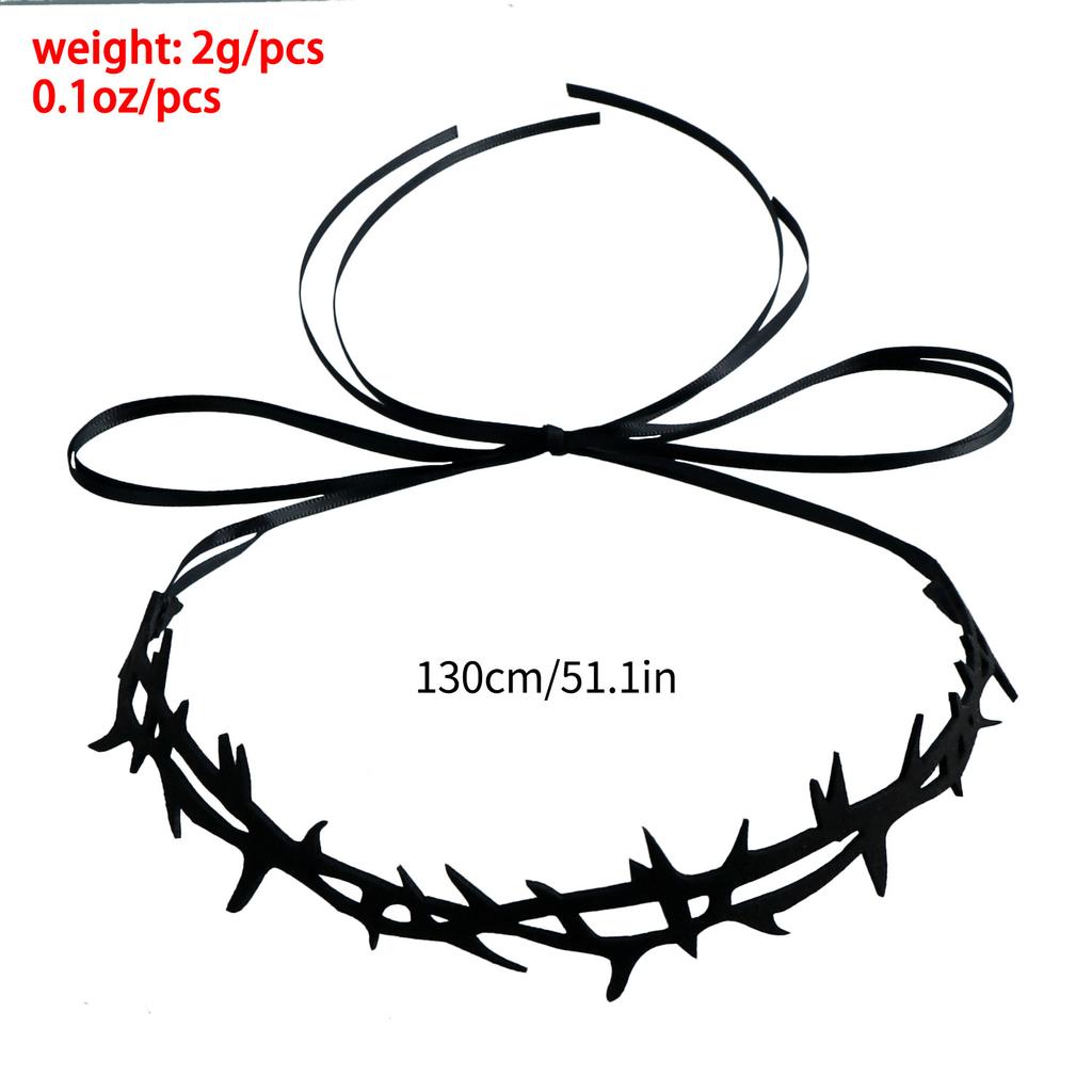 Ornament Temperament Flannel Thorns Collarbone Chain Halloween Witch Cosplay Gothic Necklace Woman