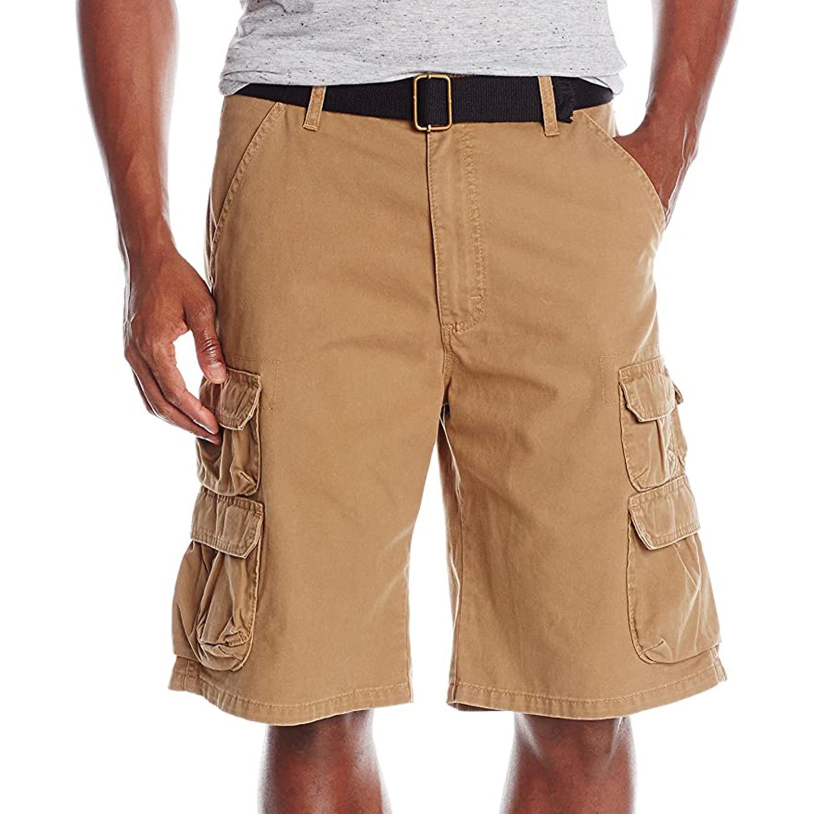 

Мужские летние модные повседневные уличные дышащие свободные шорты-карго с несколькими карманами XXL коричневый
