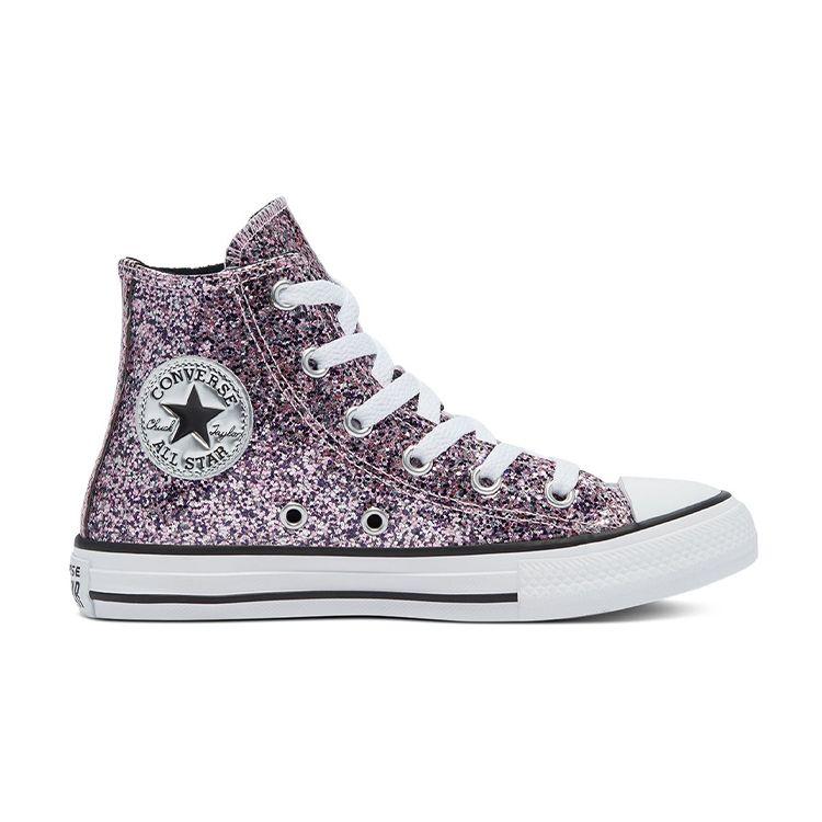 Converse All Star Series Comfortable Versatile High Top Canvas Shoes Kids Sneakers Glitter 669295C