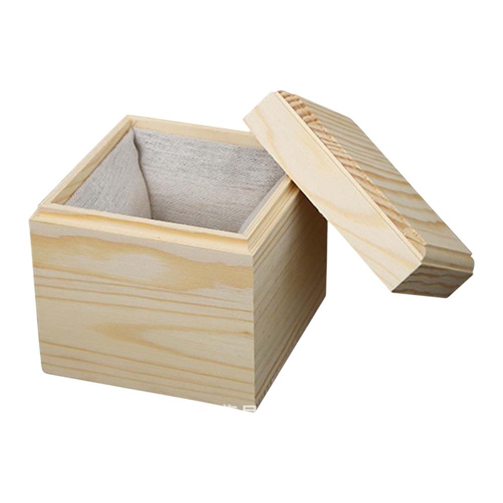 Scatola di Legno Multiuso con Rivestimento Morbido Adatta alla Personalizzazione