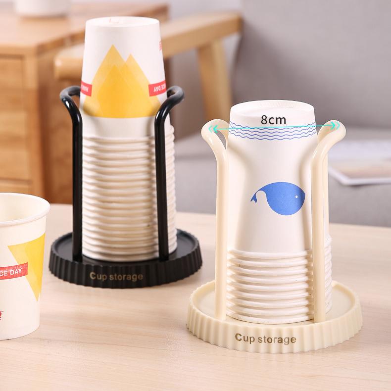 Simple Paper Cup Holder Household Disposable Cup Storage Rack Multifunctional Desktop Coffee and Milk Tea Cup Shelf Cup Picker