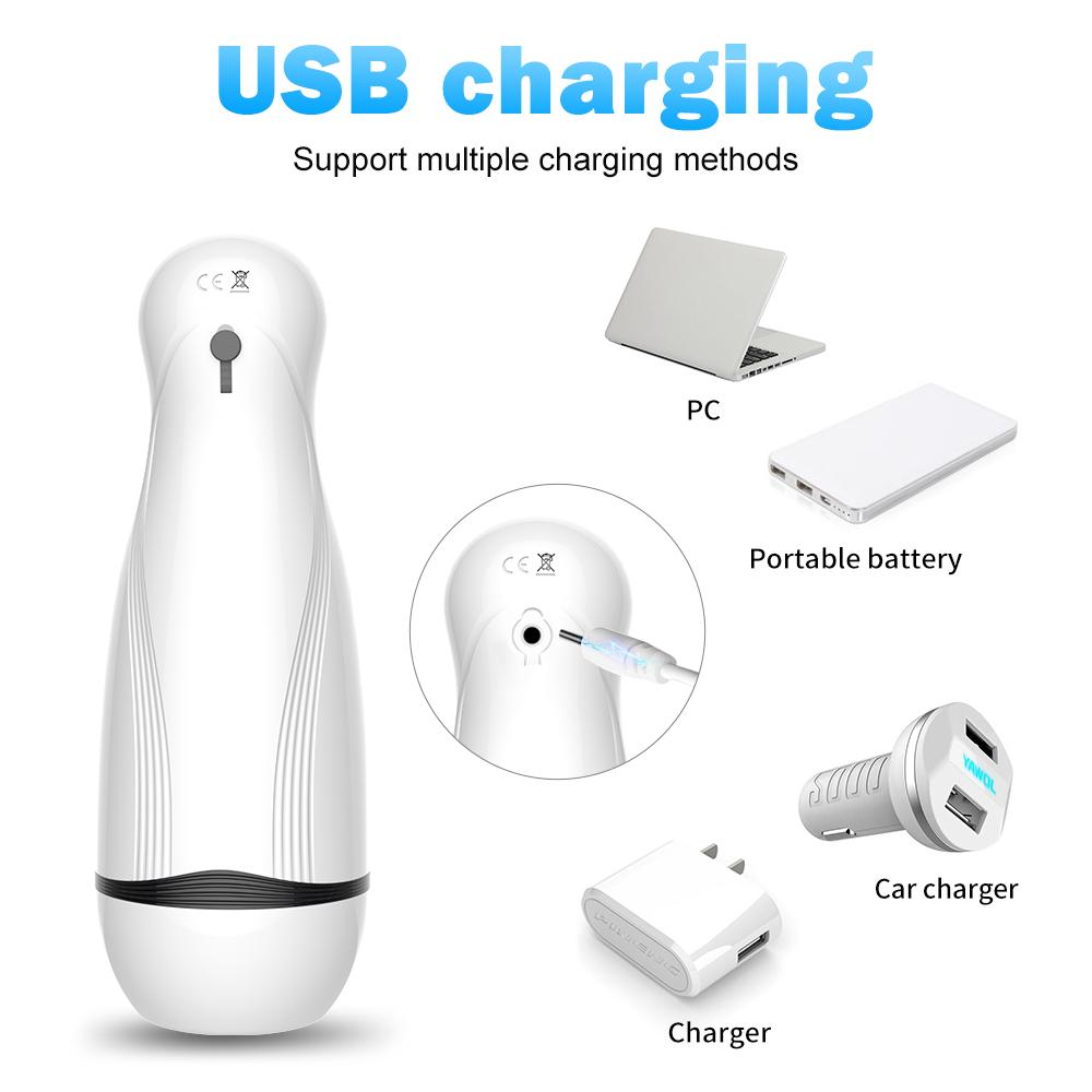 Powerful Male Automatic Masturbation Device Voice Interaction 3D Realistic Vagina Oral Sex Device 10 Frequency Vibration Penis Exerciser Sex Tool