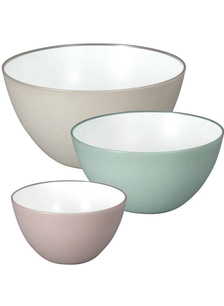 CB JAPAN Heat Resistant Bowl Mixed 14cm 18cm 20cm 3 Size Set Deep for Easy Mixing Microwave Cooking Dishwasher Safe Antibacterial Heat Resistant Bowl