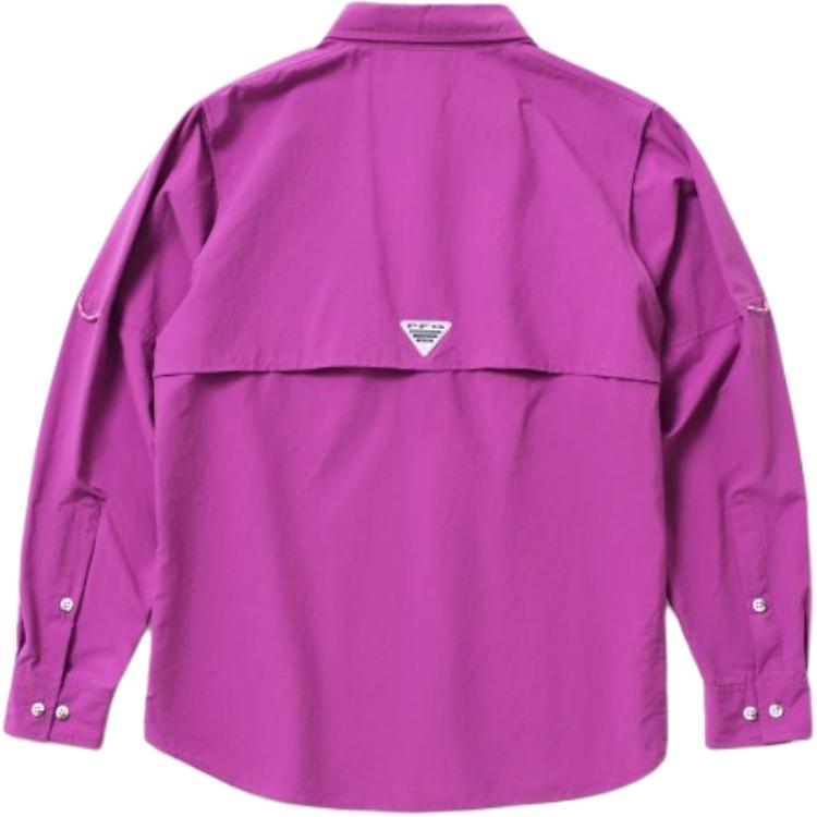 Columbia SS25 PFG Series Deng Gang Signature Outdoor Fashion Comfortable Long Sleeve Shirt Unisex shirts Purple XE8377-581