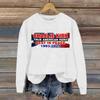 Ladies Fashion Casual Long Sleeve Printed Round Neck  Pullover Top