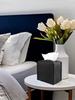 Leather Tissue Box Cover Square, Beautiful PU Leather Tissue Box Holder Decoration for Bathroom, Home Office, Living Room