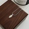 PANJBJ 925 Sterling Silver Mint Green Stone Necklace for Women Geometry Block Sweet Design Special Jewelry Gift Dropshipping