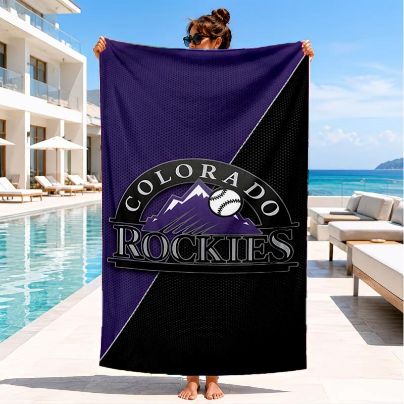 Rockies Baseball Beach Towel, Microfiber Beach Towel, Perfect For Pool, Beach, Travel, Home Decor Beach Party Fan gifts