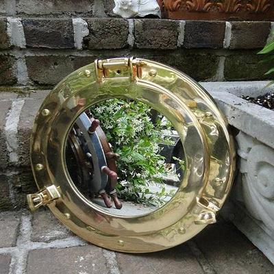 Nautical Porthole Mirror In Solid Cast Brass 27.94 Cm