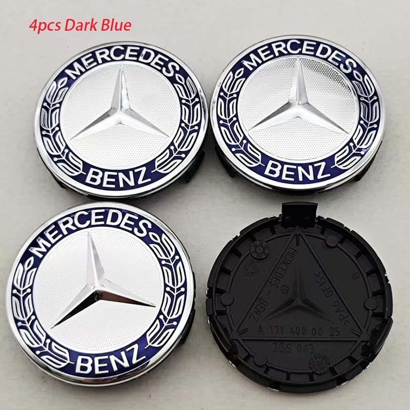 4pcs 75mm Car Wheel Center Caps Rims Hub Caps For Mercedes Benz W204 205 A B C E S CLA CLK ML GLK GLA GLB GLC CLA Accessories