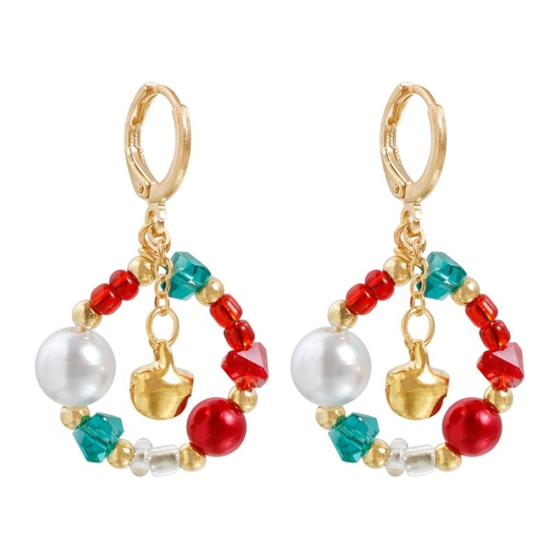 

Colorful Mismatched Holiday Earrings Playful Christmas Motifs Comfortable Plastic Alloy Jewelry Party Accessories