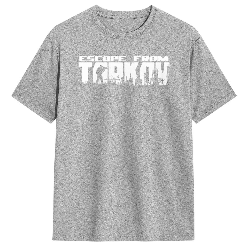 Vintage T Shirt Beach Escape From Tarkov Novelty T Shirts  Cotton Tshirt for Adult Y2K Classic Short Sleeve Tees