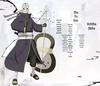 Costume de Guerre Uchiha Obito Akatsuki avec Masque & Éventail - Tenue Cosplay Naruto