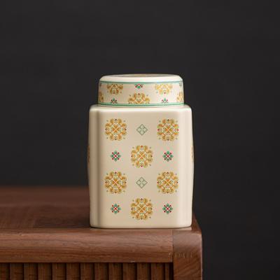 Ceramic Tea Canister Portable Storage Boxes Sealed Jars Packaging Teaware Decoration Tea Jar Coffee Container Tea Caddy 2025 New