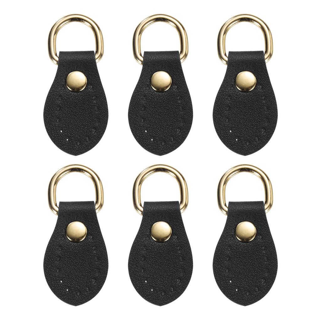 6pcs Purse Strap Mount Hook for Handbag, Sew on Leather Buckle Bag Side D-Ring Clips Replacement Clasp for DIY Shoulder Belt