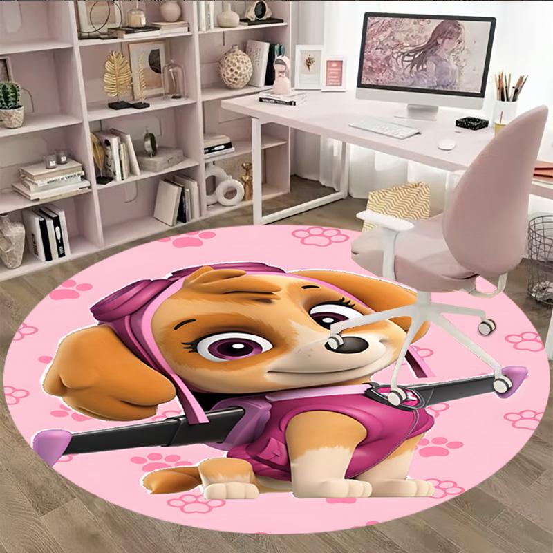 1pc Paw16 Carpet, Round Rug, Comfortable, Suitable for Entryways, Living Rooms, Office, And Bedrooms, Christmas Decoration