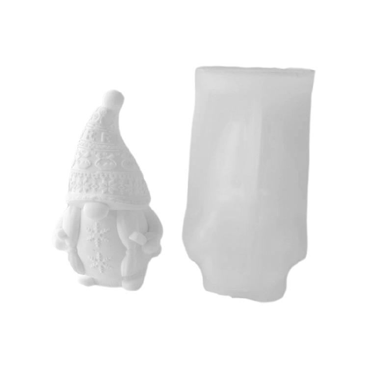 

3D Face-less Ski Dwarf Candle Silicone Mold Handmade Desktop Decor Gypsum Mould