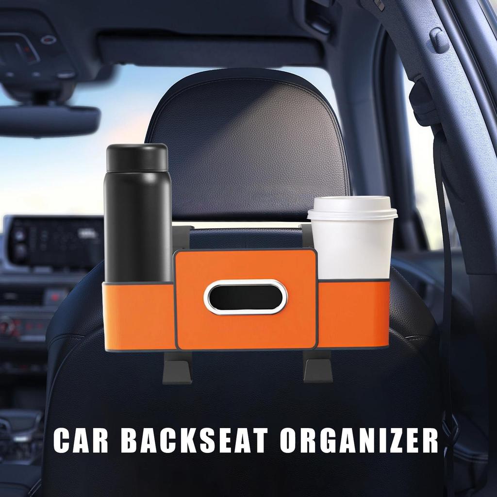 Car Seat Organizer Tissue Storage with Hooks Automotive Seat Back Organizers Car Seat Back Storage Bag Backseat Organization
