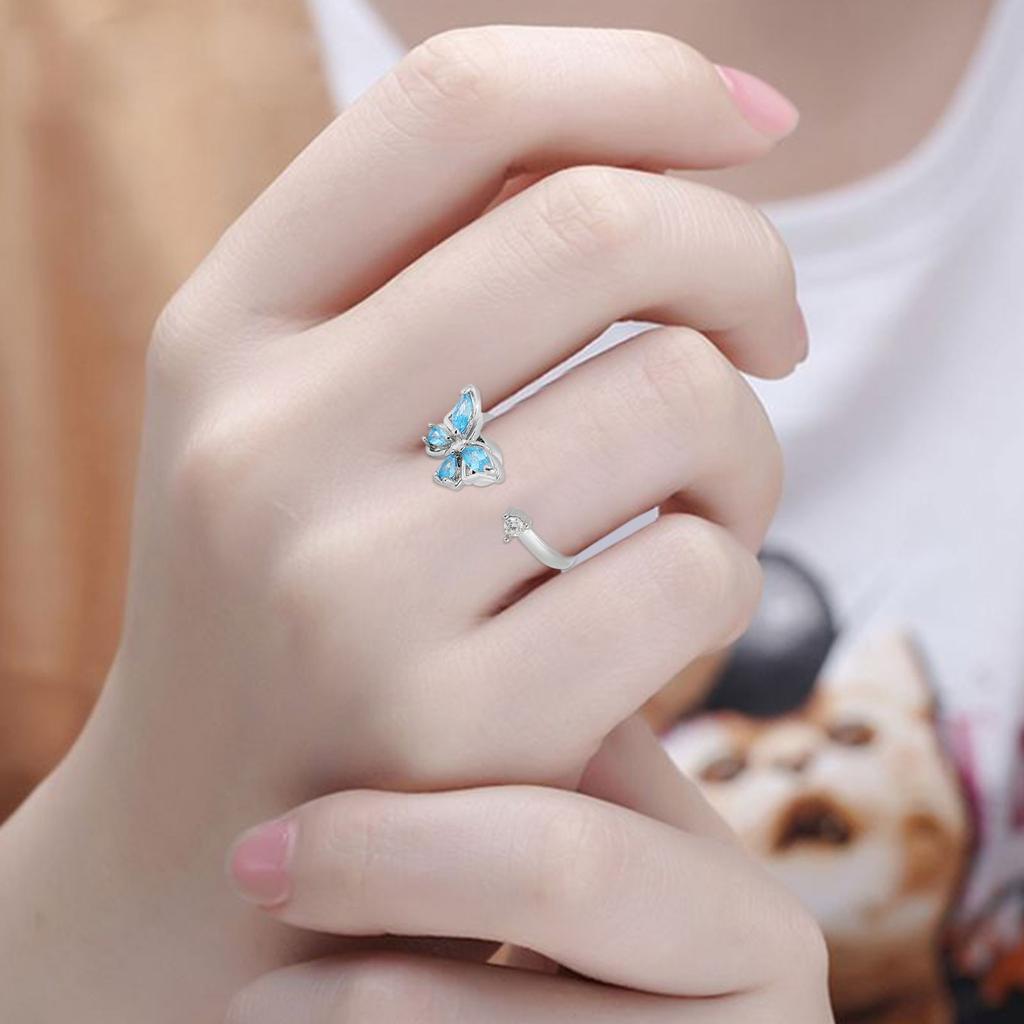 Anneau de pouce papillon réglable, Rotation du Stress, anneaux d'anxiété, bijoux pour femmes