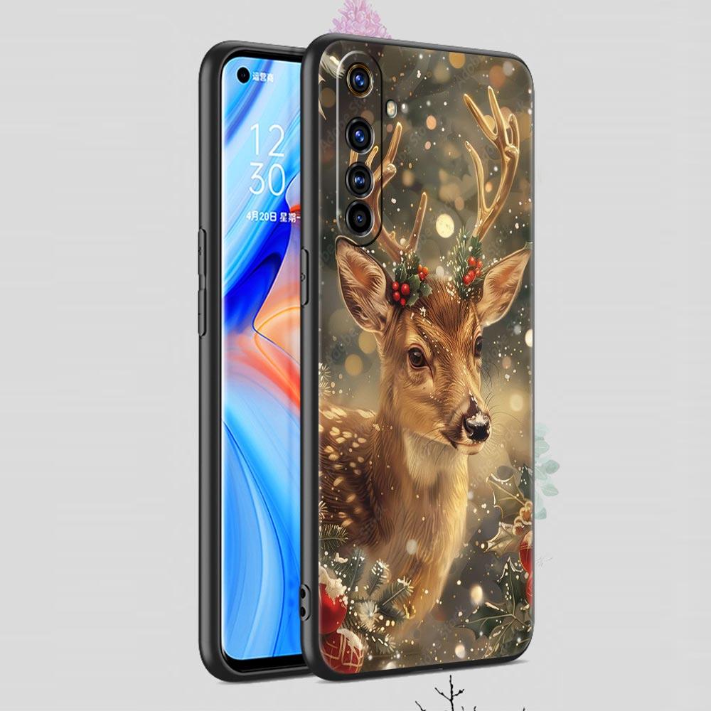 Cartoon Animal Deer Case For Realme C67 C63 C55 C53 C35 C25 C21 GT 2 3 5 6 10 11 12 13 Pro Plus 5G Soft TPU Phone Cover Fundas
