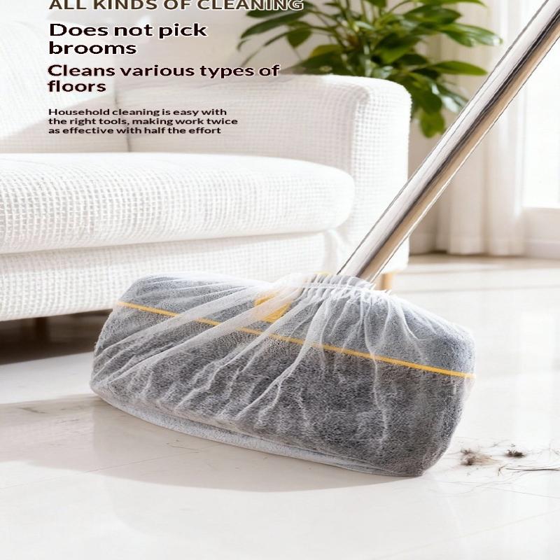 100 Pcs Disposable Non Woven Dust Mop Replacement Covers Electrostatic Adsorption No Wash Needed For Home Daily Floor Wall