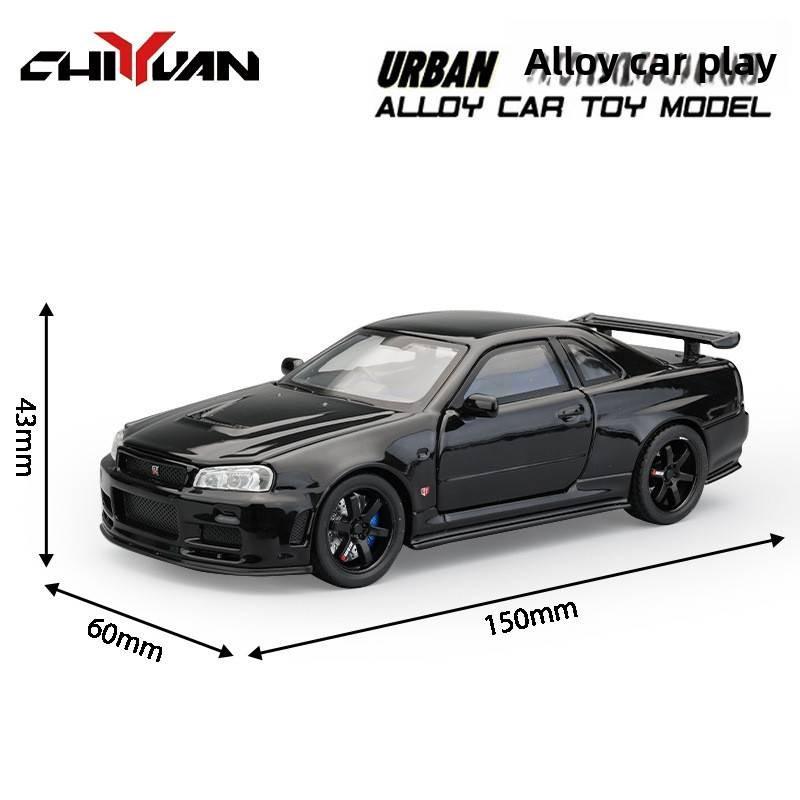 

Simulation Sports Alloy Car Model Toy With Sound And Light Functions чёрный