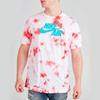 Nike Tie-Dye Logo Print Splatter Short Sleeve T-Shirt Men Tops Pink BQ0079-100
