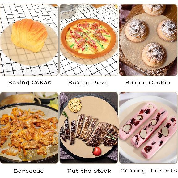 150 Sheets Round Baking Parchment Paper, 6, 8, 10 Inch Parchment Paper for Cake Pan Liners Non-Stick Precut Parchment Paper for Cookies Steamer