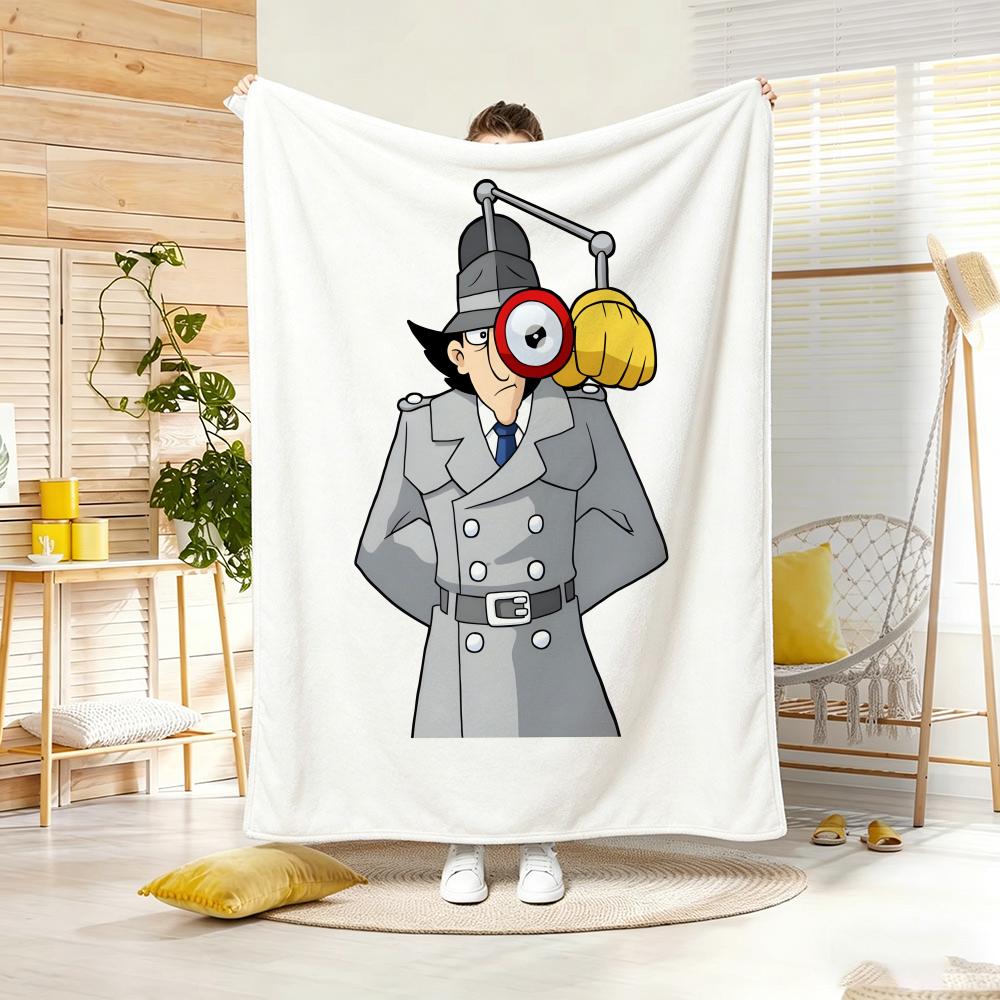 Anime I-Inspector GadgetS Throw Lightweight  Flannel Blanket Soft Skin-friendly for Summer Cooling
